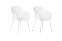 Matsalsstol Beliani Fonda set om 2 White