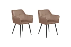 Matsalsstol Beliani Jasmin Brown