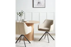Matsalsstol Beliani Lithia set om 2 Taupe
