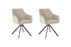 Matsalsstol Beliani Lithia set om 2 Taupe