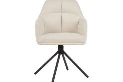 Matsalsstol Beliani Mira set om 2 Beige-Svart Beige