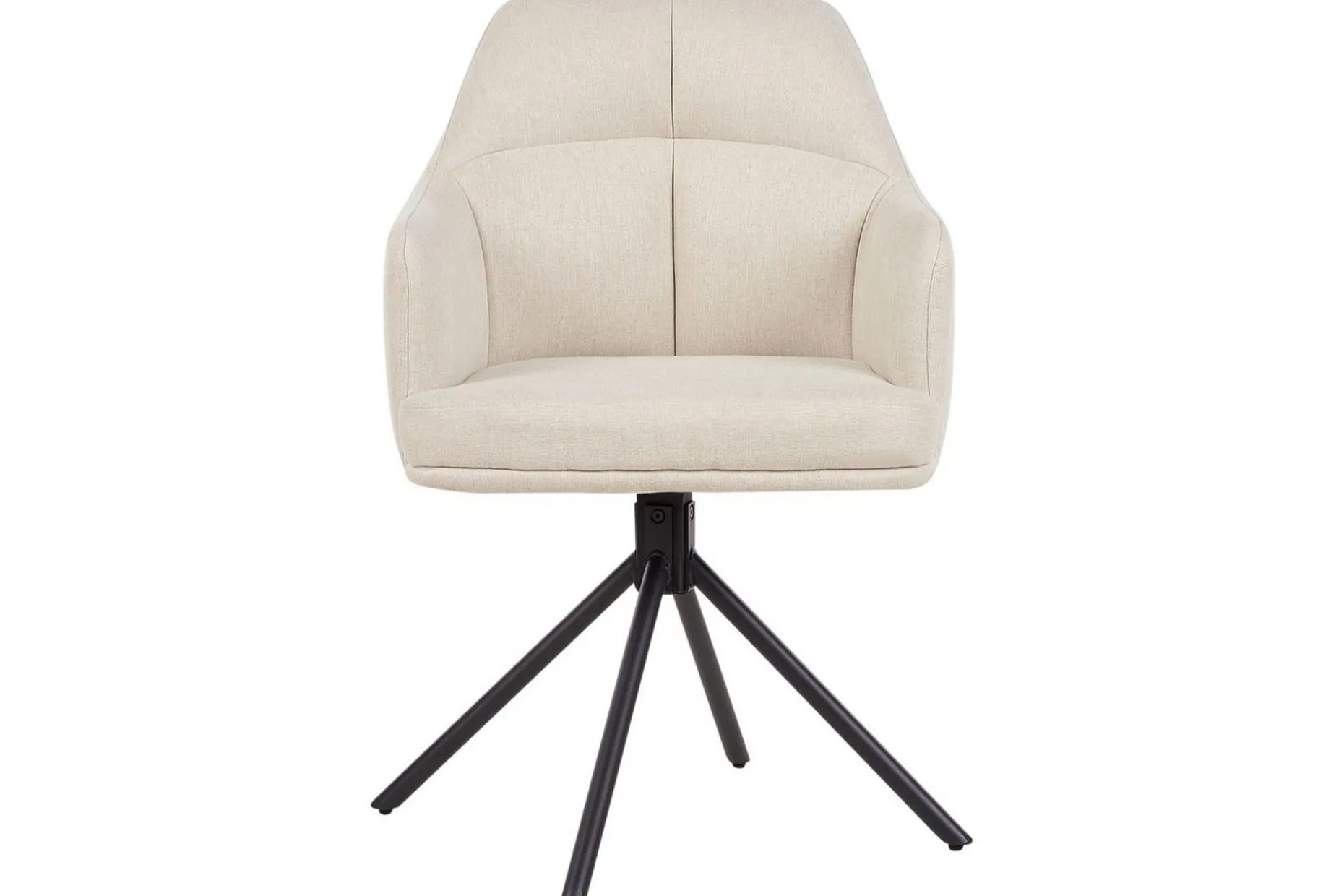 Matsalsstol Beliani Mira set om 2 Beige-Svart Beige