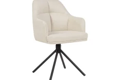 Matsalsstol Beliani Mira set om 2 Beige-Svart Beige