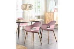 Matsalsstol Beliani Utica set om 2 Pink