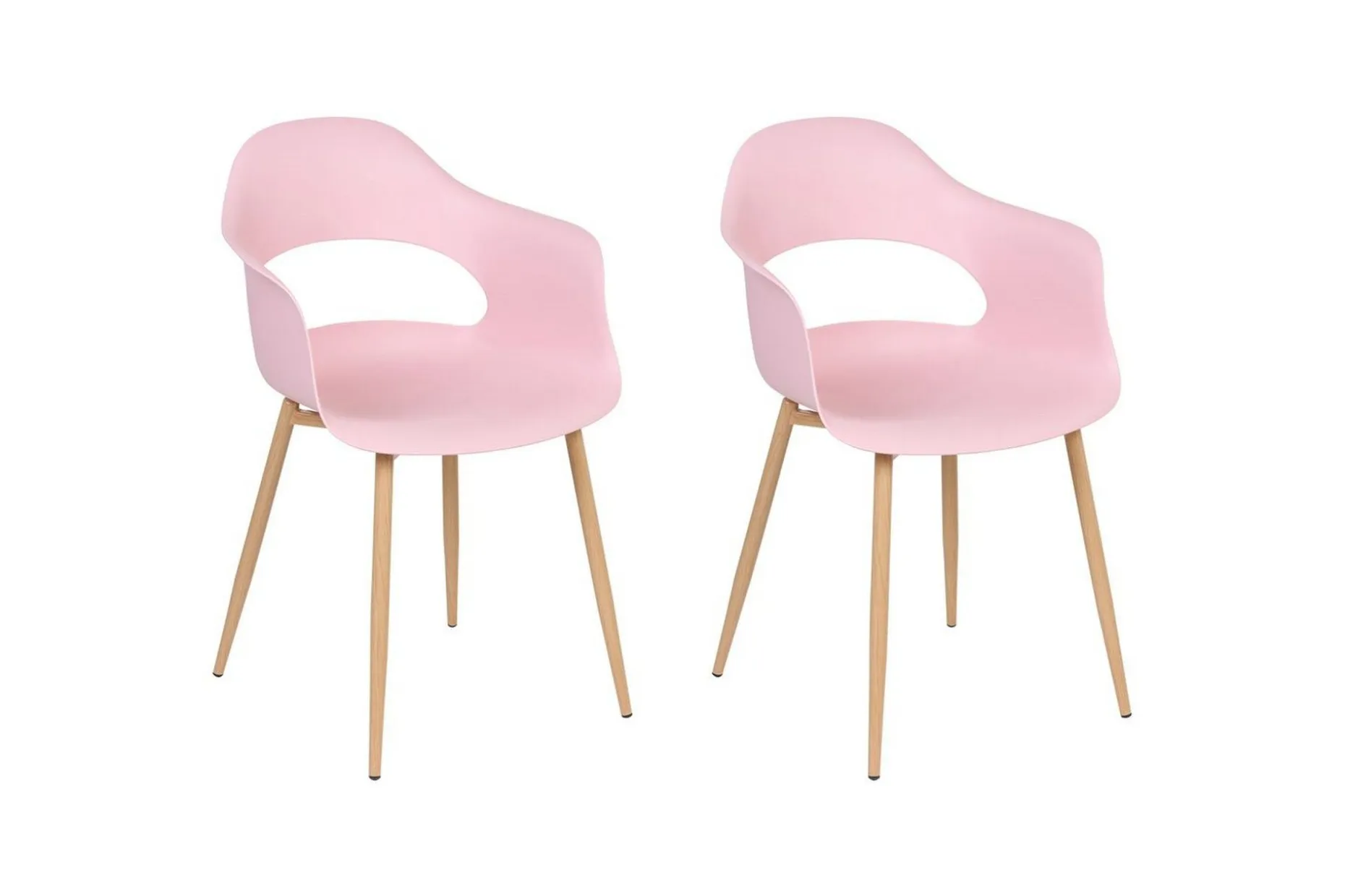 Matsalsstol Beliani Utica set om 2 Pink