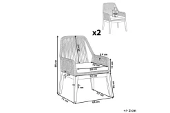 Matstol Beliani Olbia set om 2 Cream white