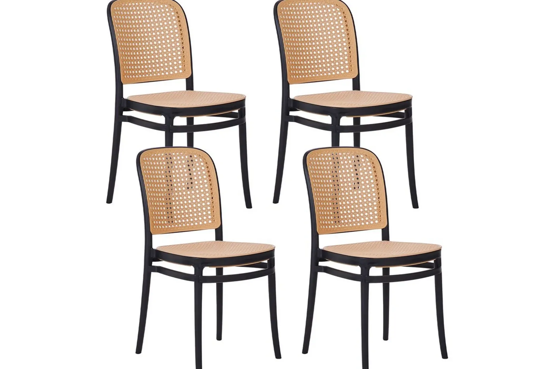 Matstol Beliani Plose set om 4 Beige