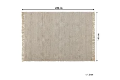 Matte 140 x 200 cm beige ZERDALI