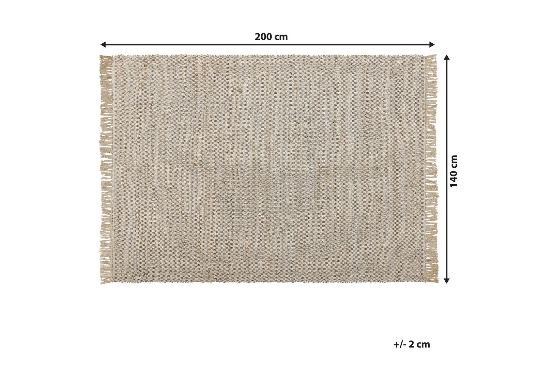 Matte 140 x 200 cm beige ZERDALI