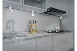 Maxi LED-Bordlampe Oppladbar Matthvit