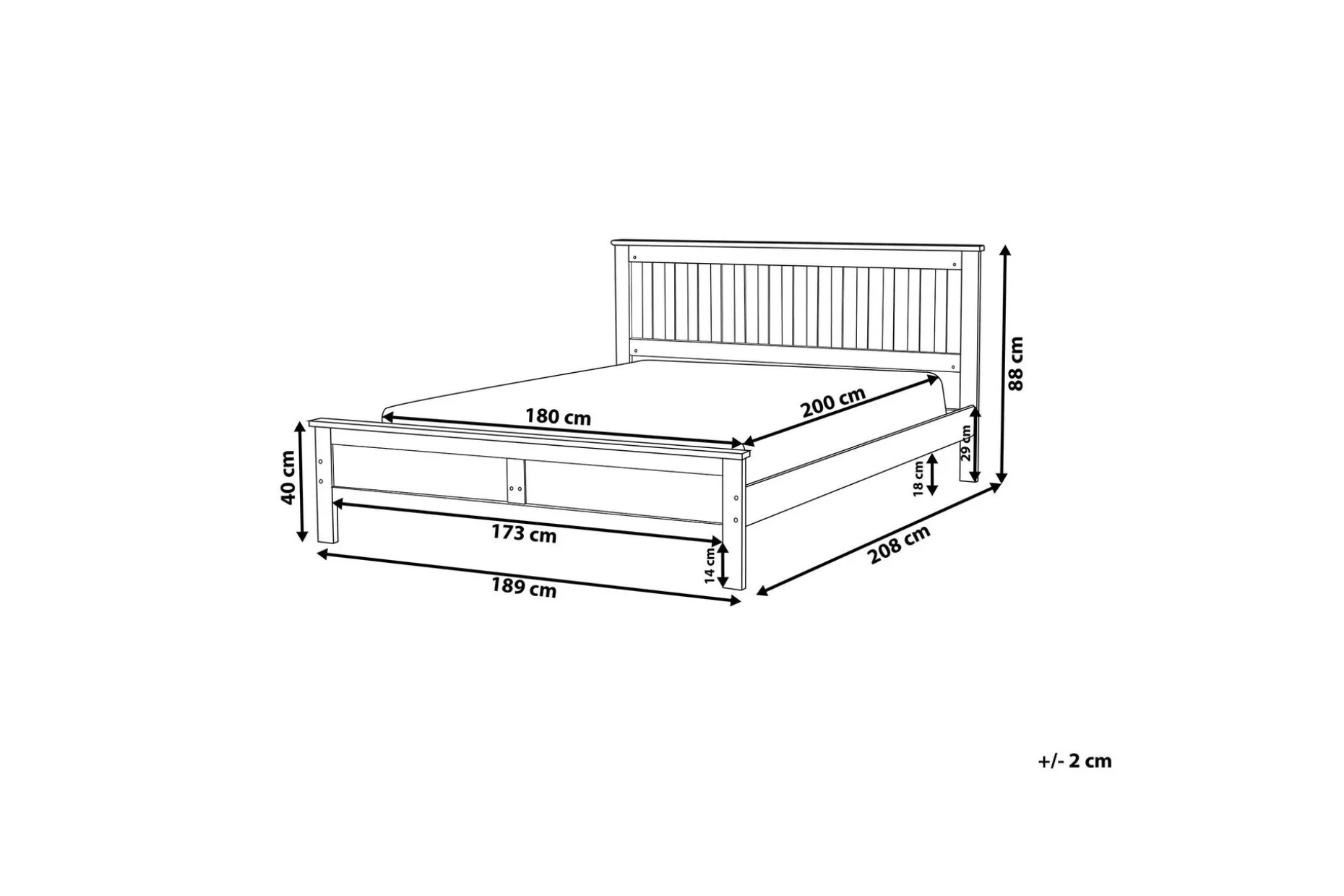 Mayenne Dobbeltseng 180 | 200 cm
