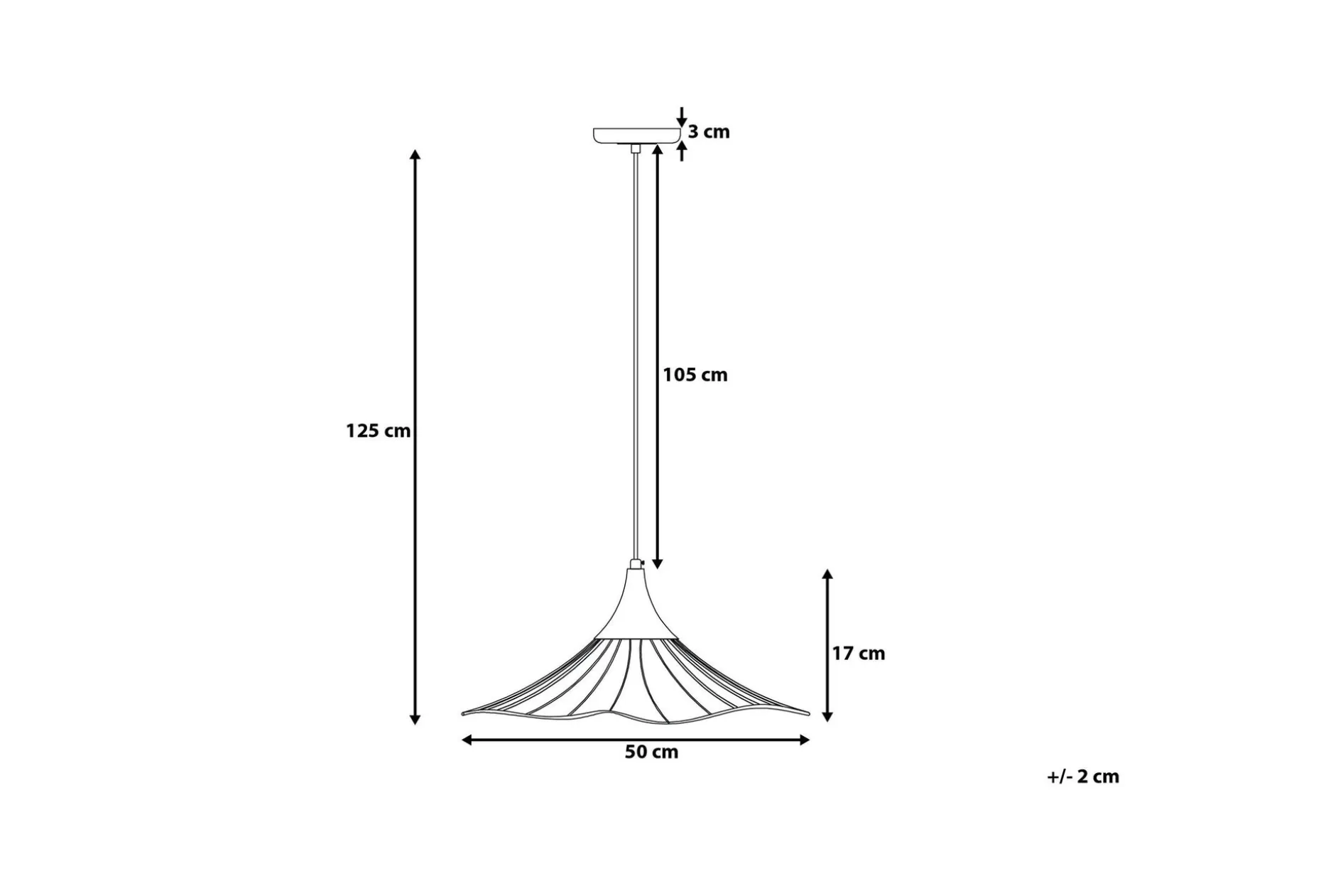 Mazaro Taklampe 50 cm
