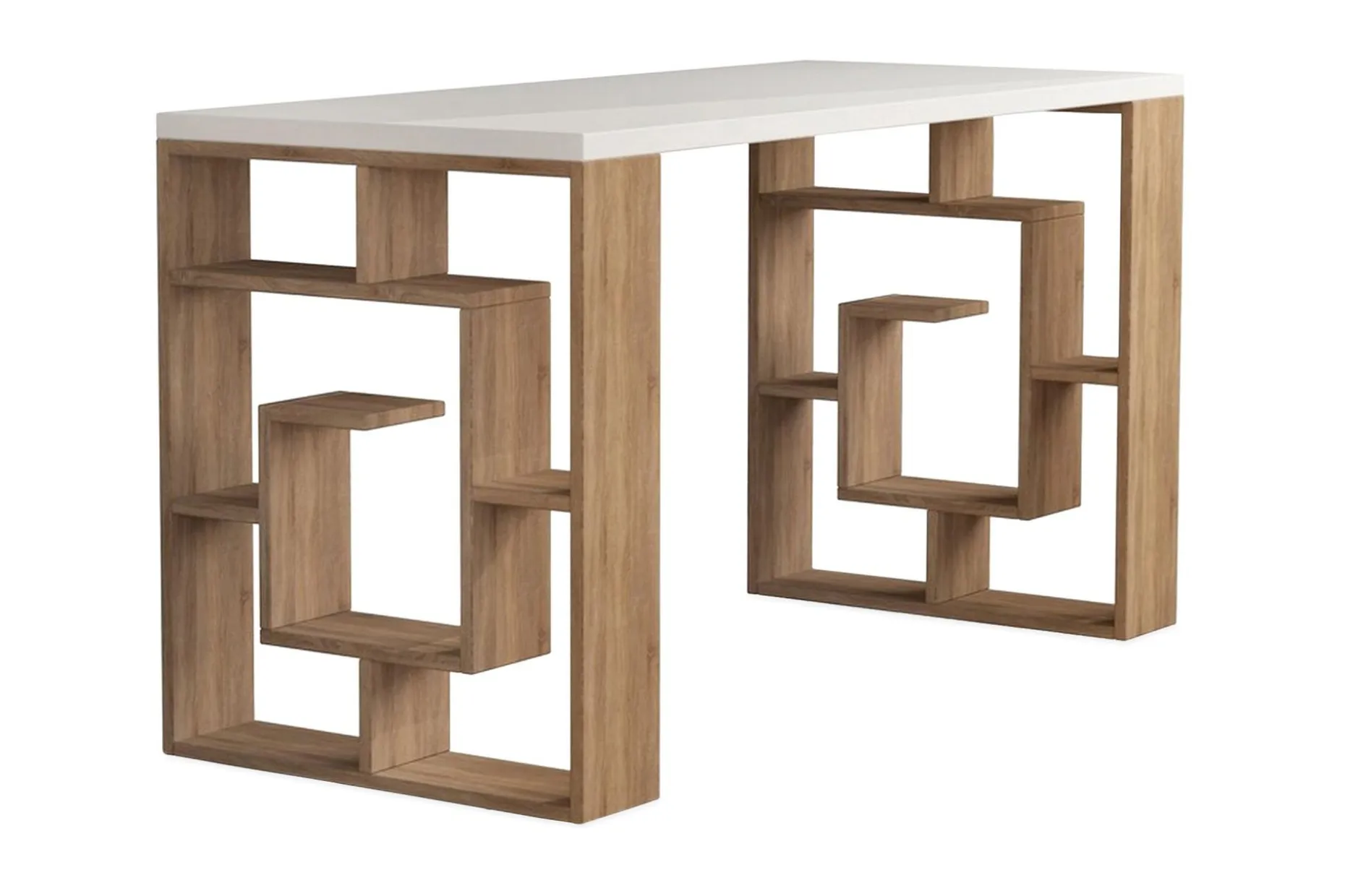 Mazell Skrivebord 140 cm med Oppbevaring Hyller