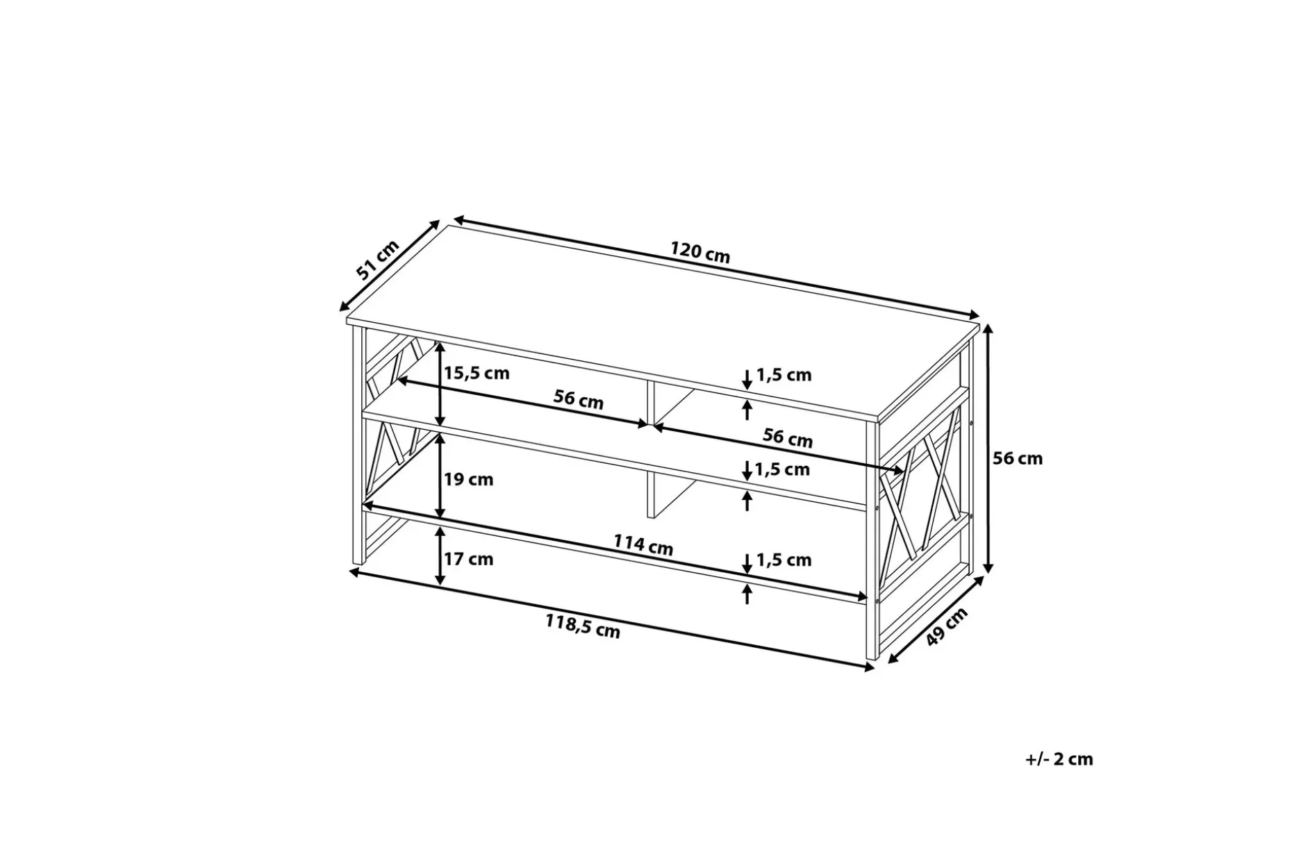 Melnychuk TV-benk 120 cm