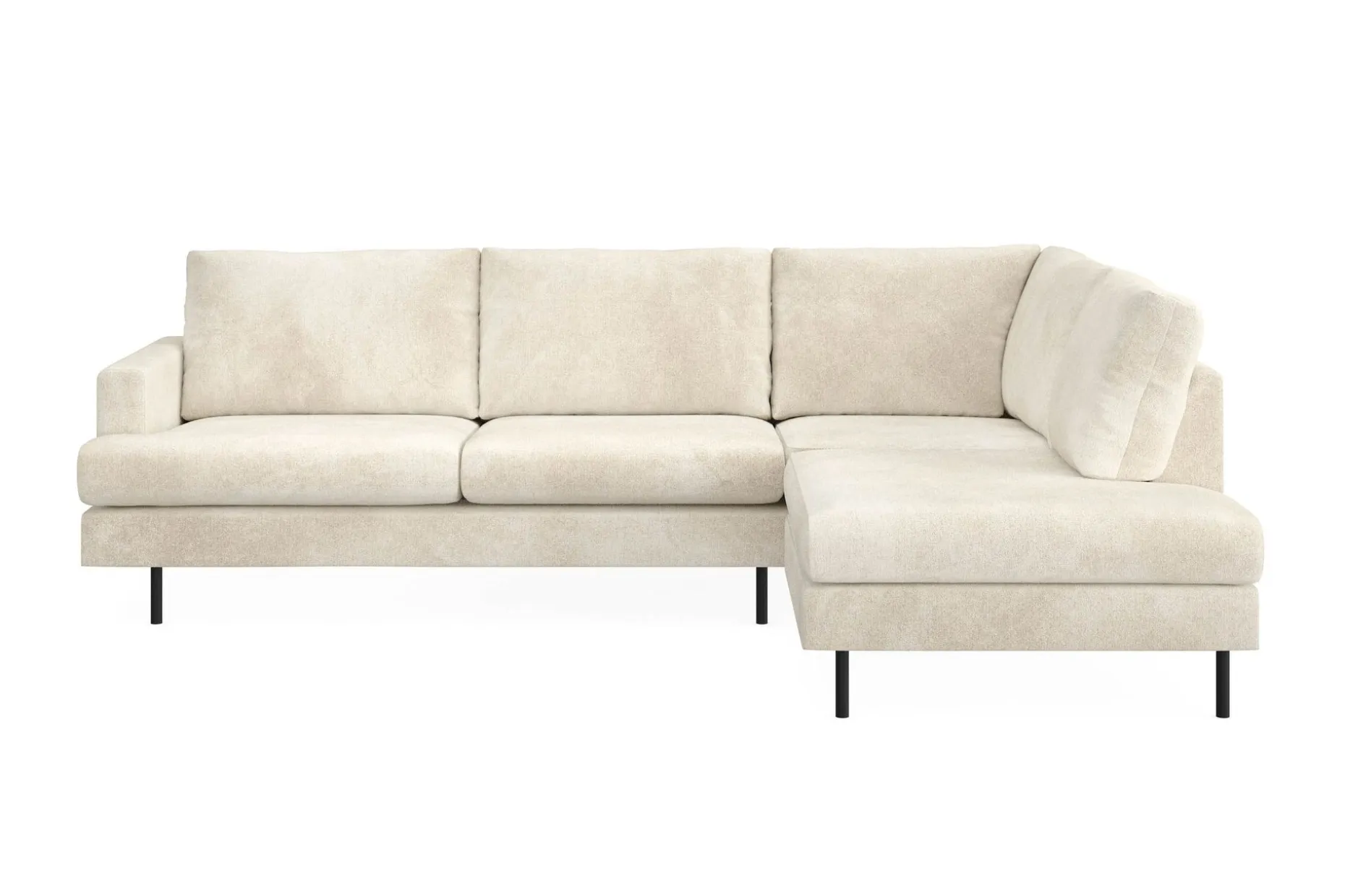 Menard Compact 4-seters Høyrevendt L-formet Sjeselongsofa i Fløyel