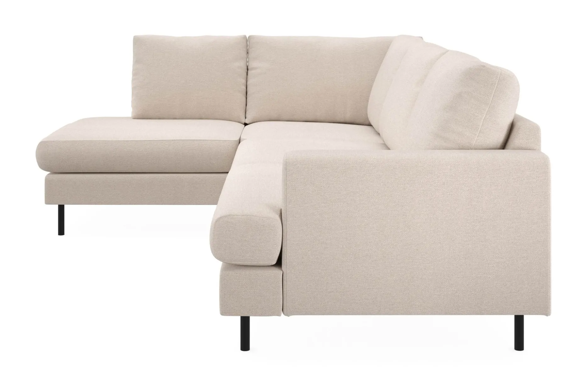 Menard Compact 4-seters Venstrevendt L-formet Sjeselongsofa i Stoff