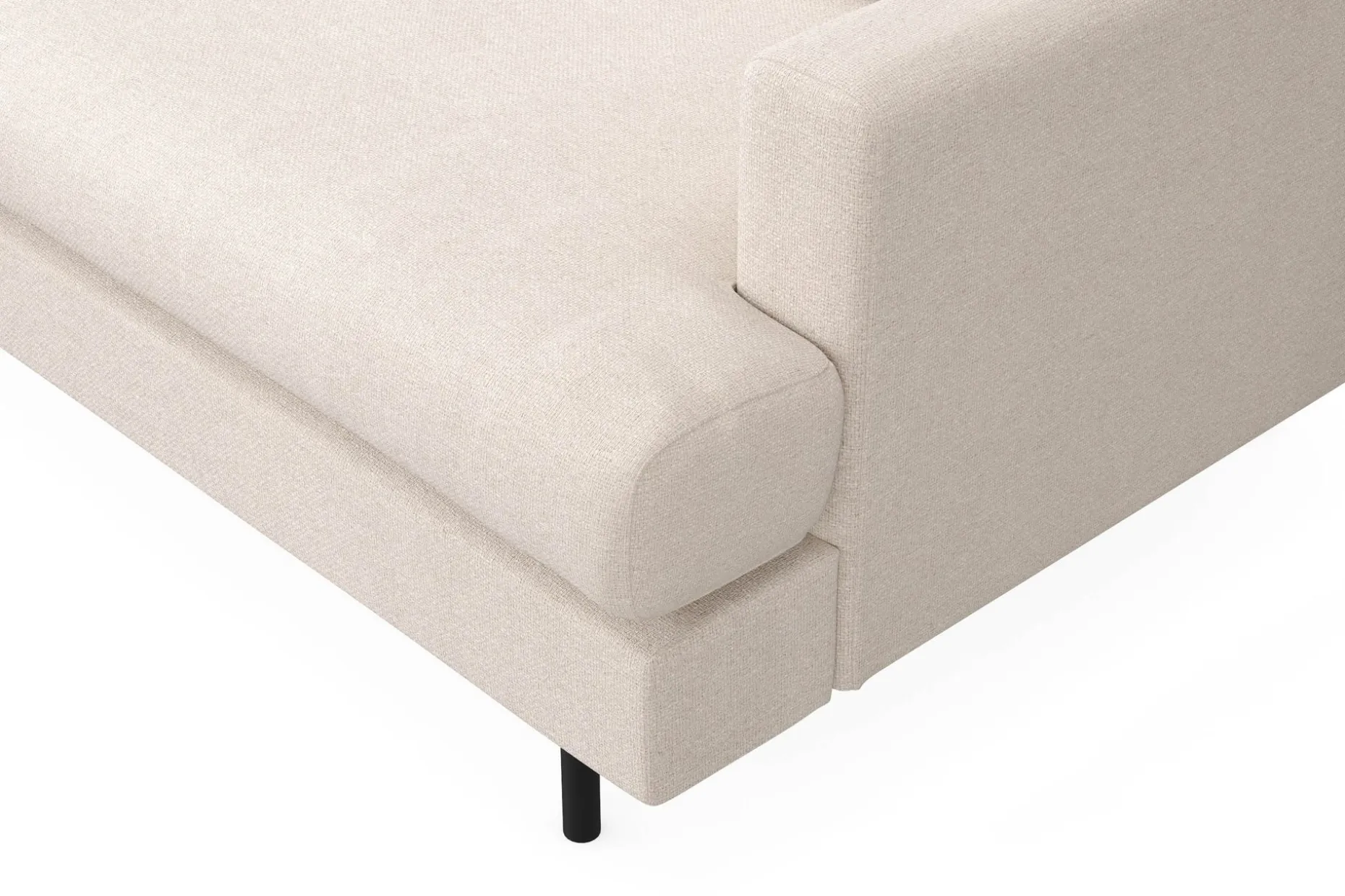 Menard Compact 3-seters Venstrevendt L-formet Divansofa i Stoff