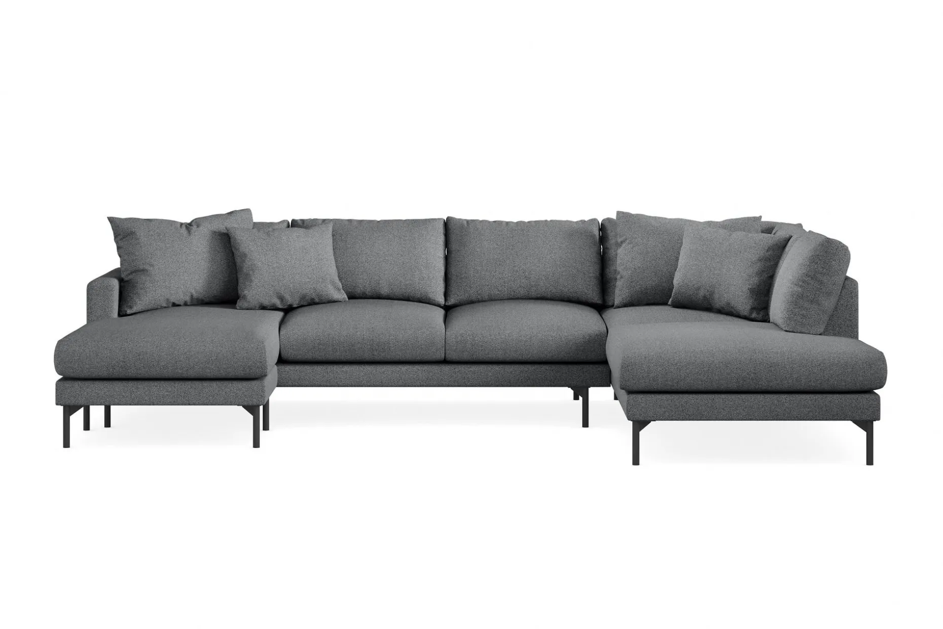 Menard 4-seters Høyrevendt Stor U-formet Dyp Sofa med Divan og Sjeselong i Stoff