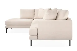 Menard 4-seters Venstrevendt Dyp L-formet Sjeselongsofa i Stoff