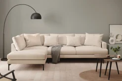 Menard 4-seters Venstrevendt Dyp L-formet Sjeselongsofa i Stoff