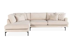 Menard 4-seters Venstrevendt L-formet Sjeselongsofa + Fotskammel i Manchester