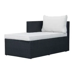Mendoza l-formet 4-seters sofagruppe i kunstrotting for altan og terrasse