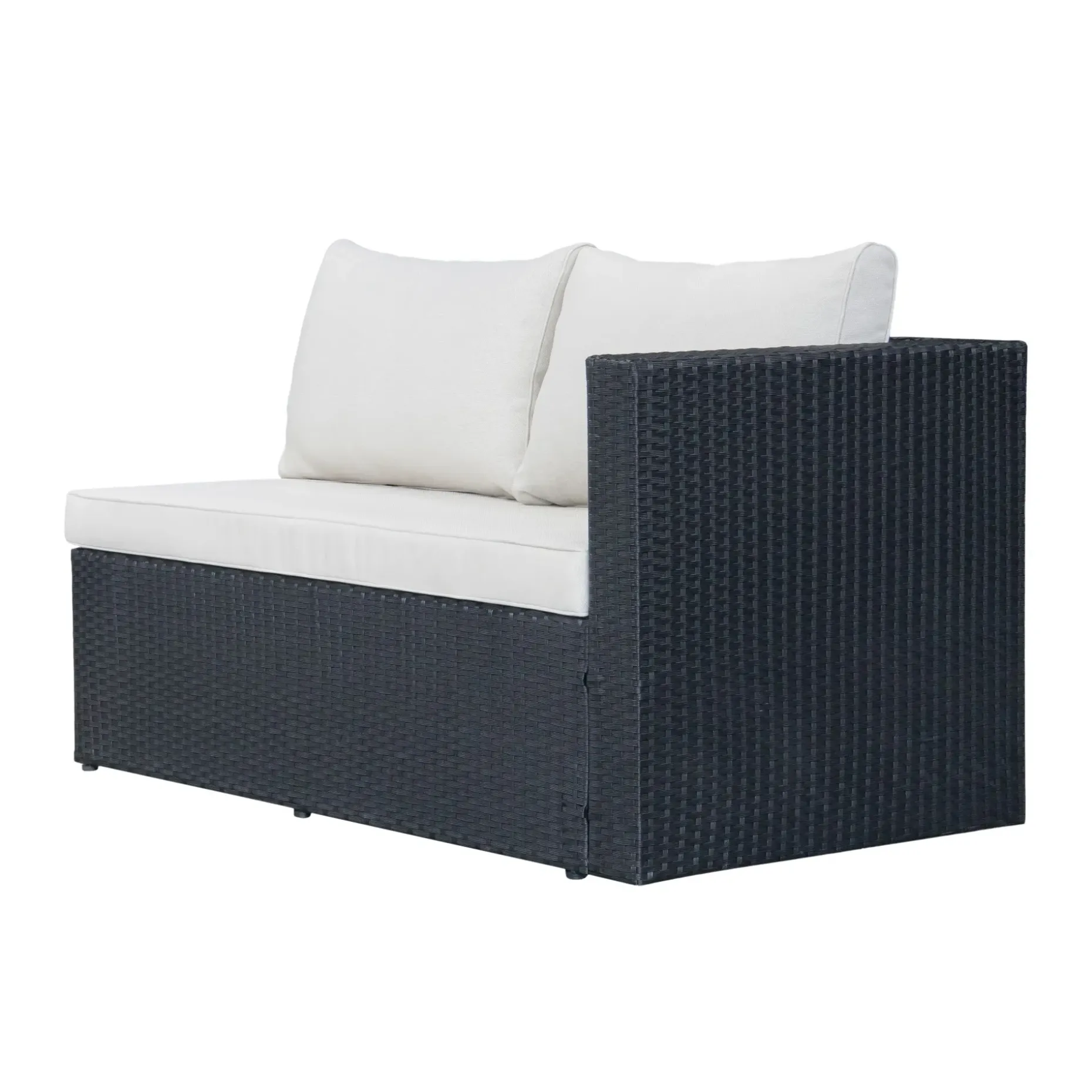 Mendoza l-formet 4-seters sofagruppe i kunstrotting for altan og terrasse