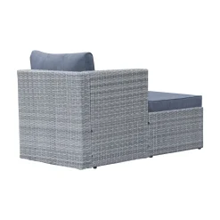 Mendoza l-formet 4-seters sofagruppe i kunstrotting for altan og terrasse