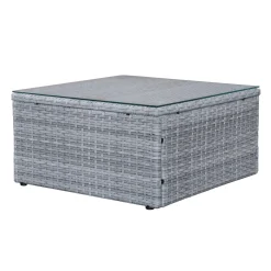 Mendoza l-formet 4-seters sofagruppe i kunstrotting for altan og terrasse
