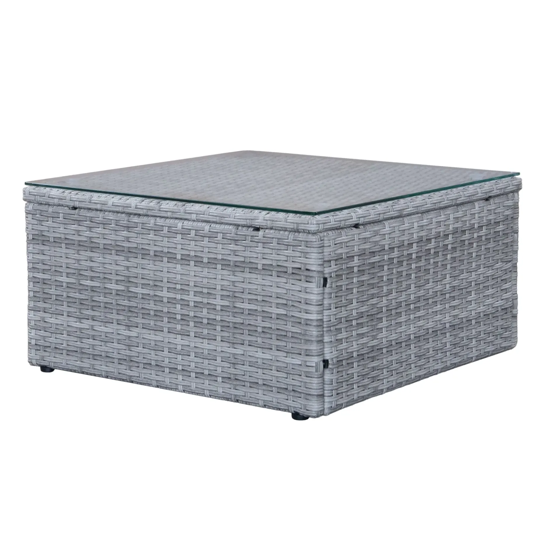 Mendoza l-formet 4-seters sofagruppe i kunstrotting for altan og terrasse