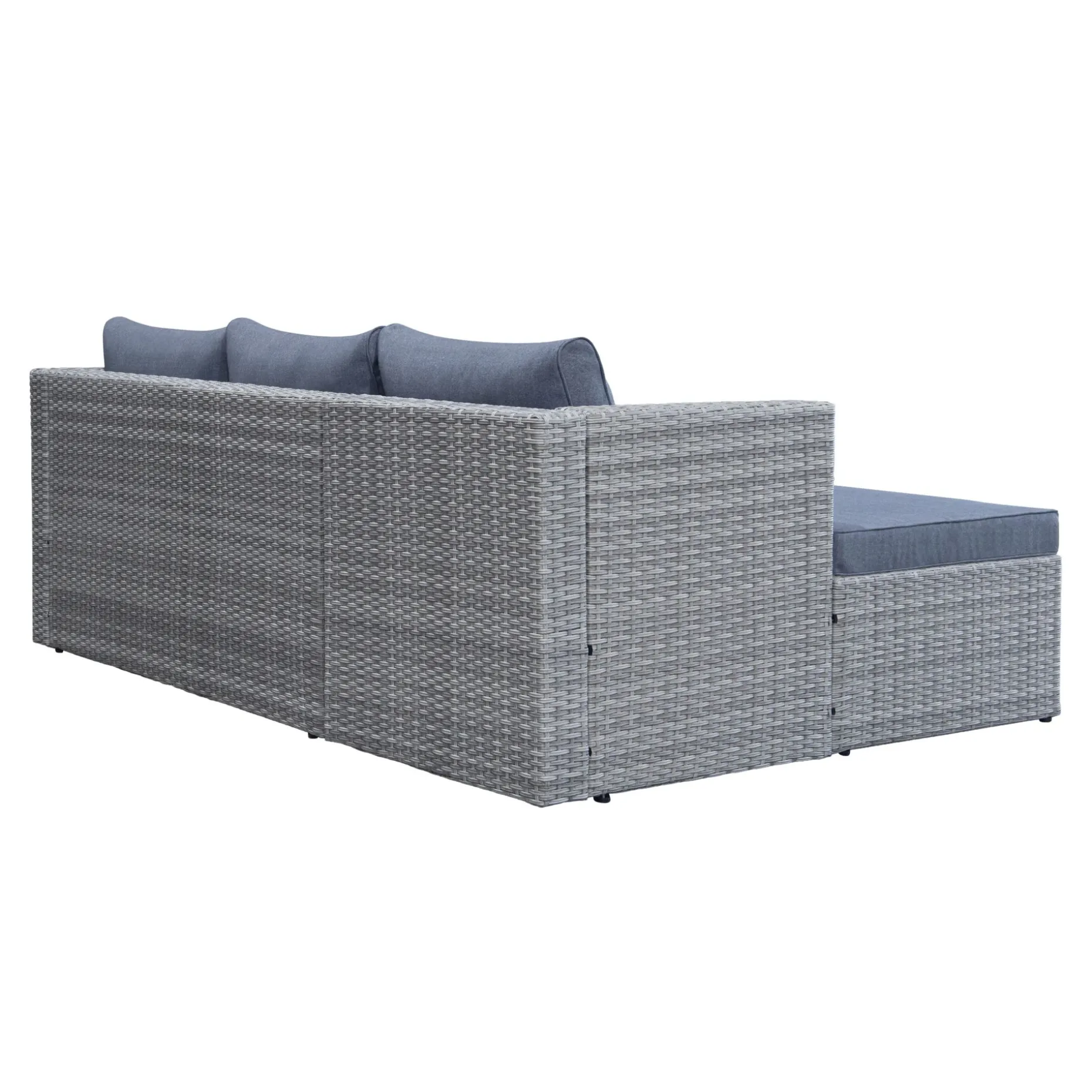 Mendoza l-formet 4-seters sofagruppe i kunstrotting for altan og terrasse
