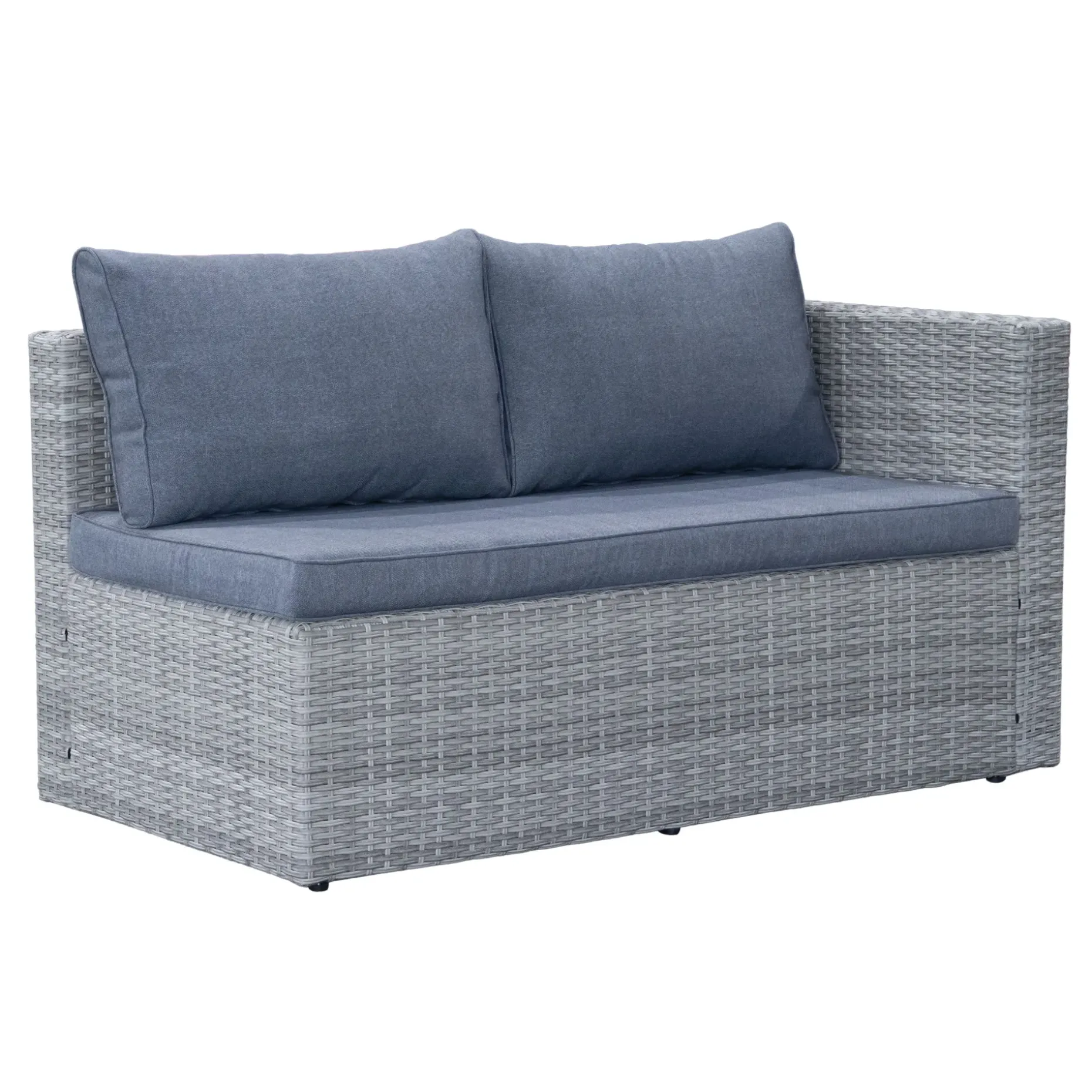 Mendoza l-formet 4-seters sofagruppe i kunstrotting for altan og terrasse