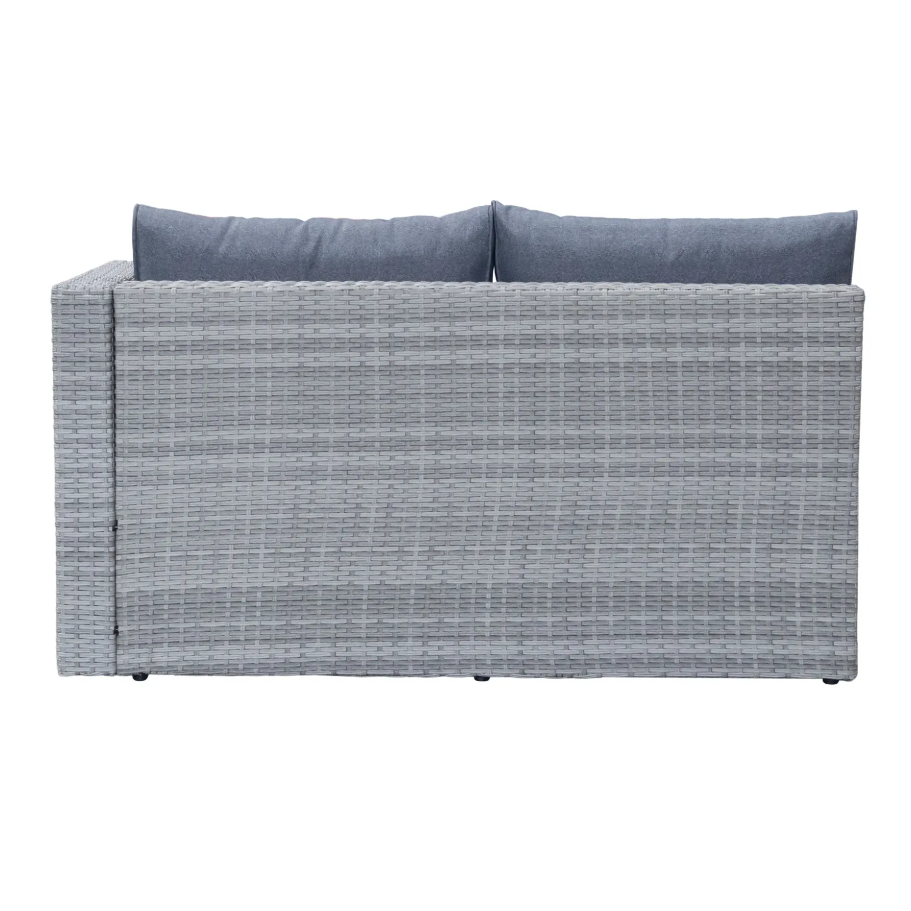 Mendoza l-formet 4-seters sofagruppe i kunstrotting for altan og terrasse