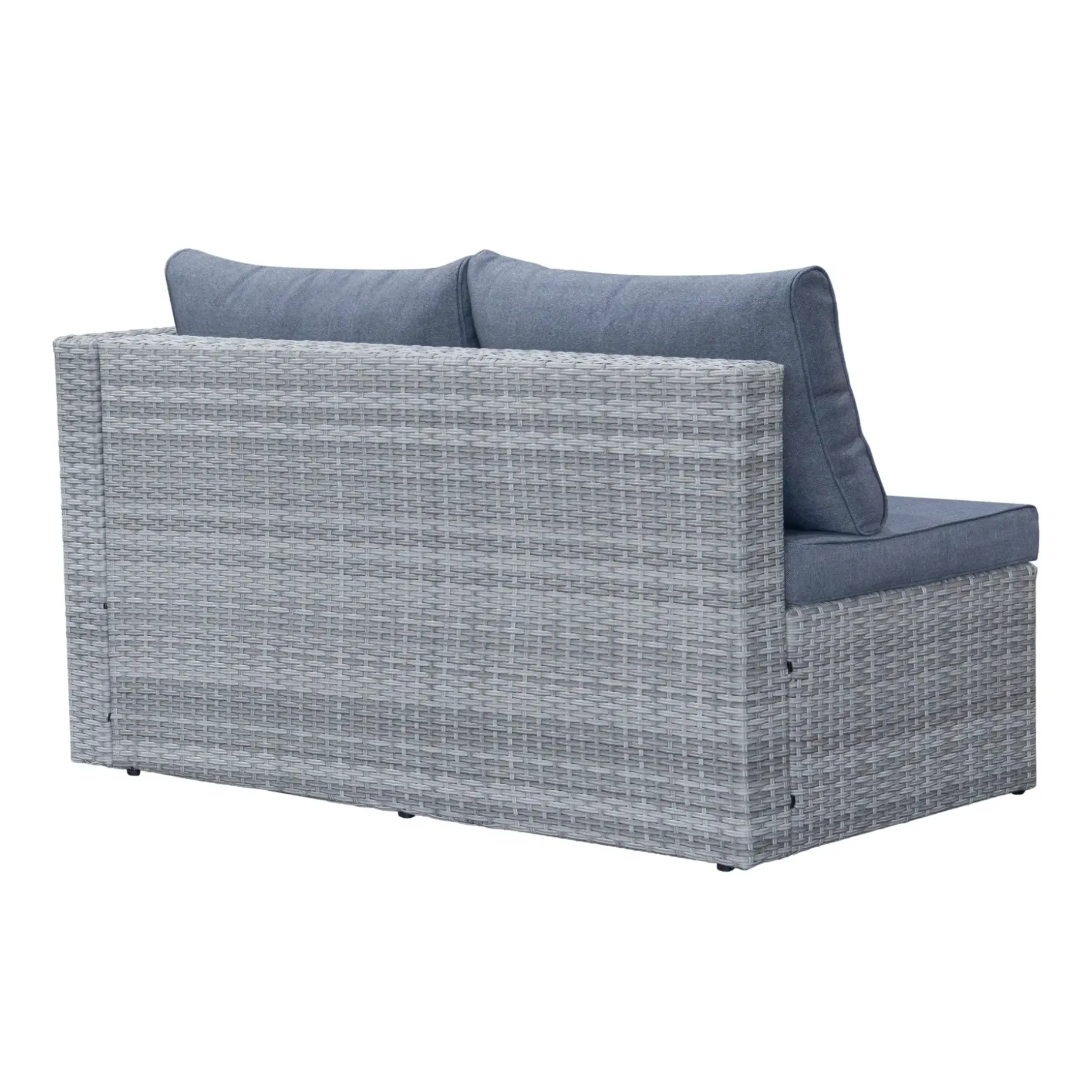 Mendoza l-formet 4-seters sofagruppe i kunstrotting for altan og terrasse