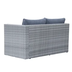 Mendoza l-formet 4-seters sofagruppe i kunstrotting for altan og terrasse