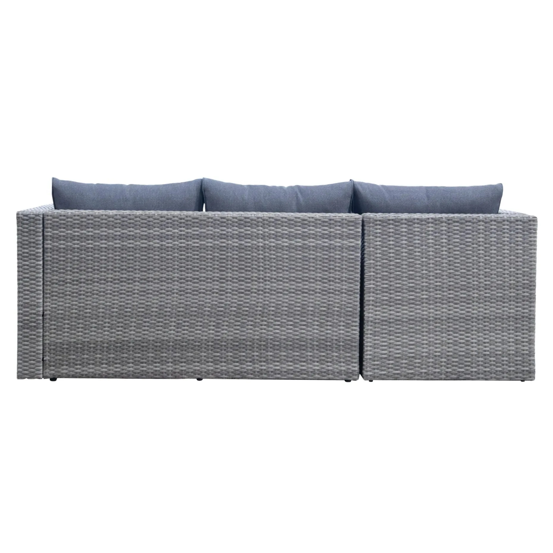 Mendoza l-formet 4-seters sofagruppe i kunstrotting for altan og terrasse