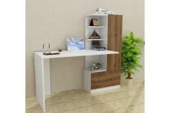 Merinoz Skrivebord 150 cm med Oppbevaring Hyller + Skuff + S