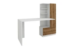 Merinoz Skrivebord 150 cm med Oppbevaring Hyller + Skuff + S