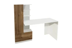 Merinoz Skrivebord 120 cm med Oppbevaring Hyller + Skuff + S