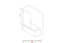 Meselefors Dusjvegg 140 cm