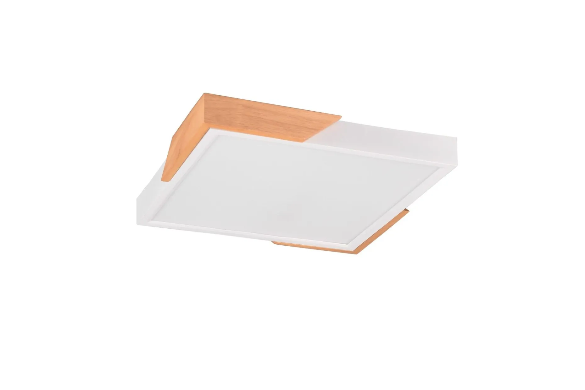 Meta LED-Taklampe Matthvit/Tre