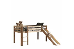 Middelseng med gardin Pino Birdy Naturlig, Naturlig, Med sklie, Uten tunnel, 3
