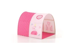 Middelseng med gardin Pino Princess Grå, Grå, Med sklie, Prinsesse, Ingen lommer