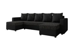 Midfeld 4-sits Hörnbäddsoffa Black
