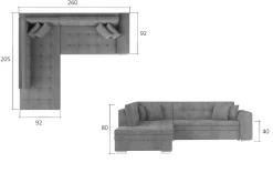 Moclino Hjørnesovesofa