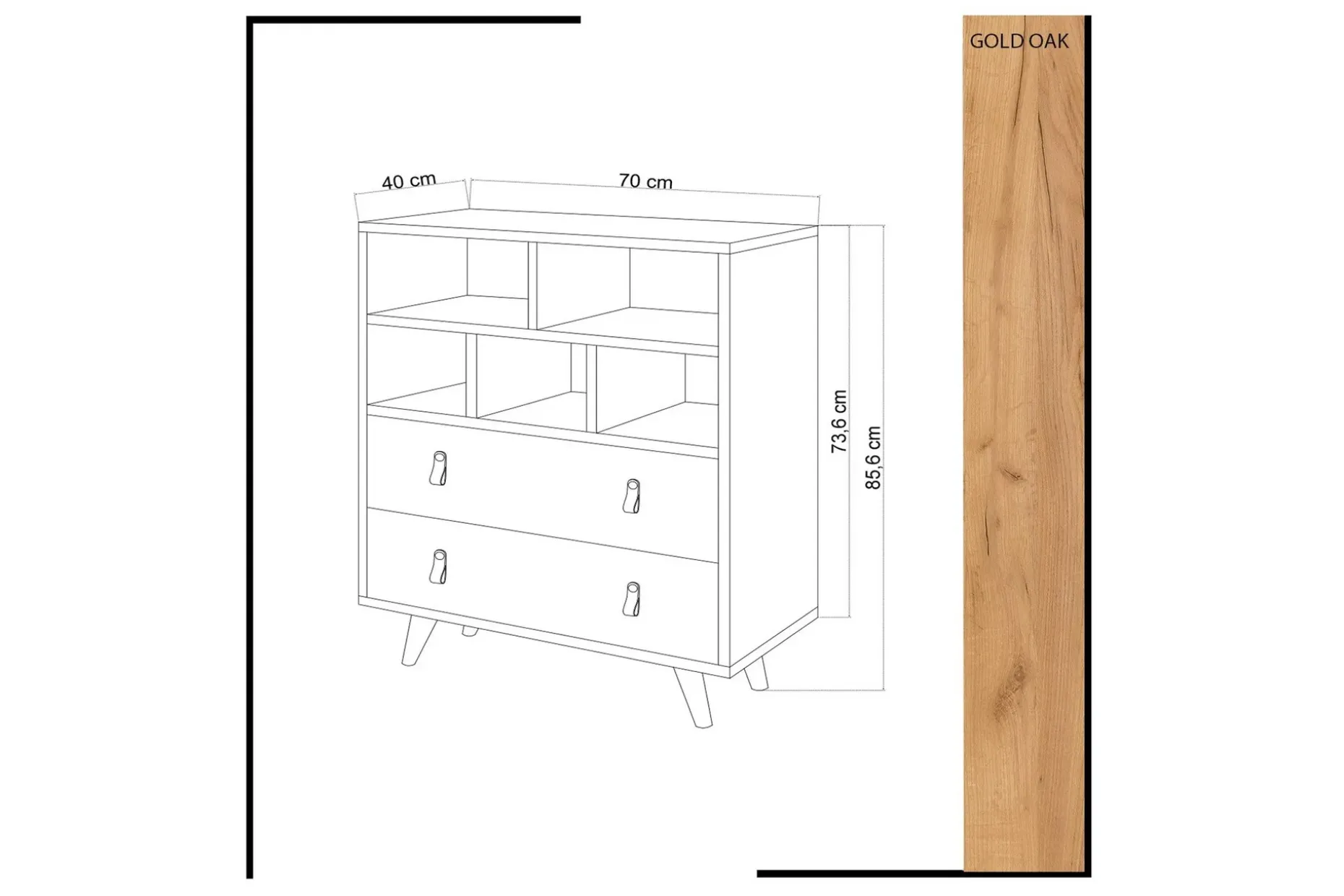 Mod Design Kommode Lærinnredning