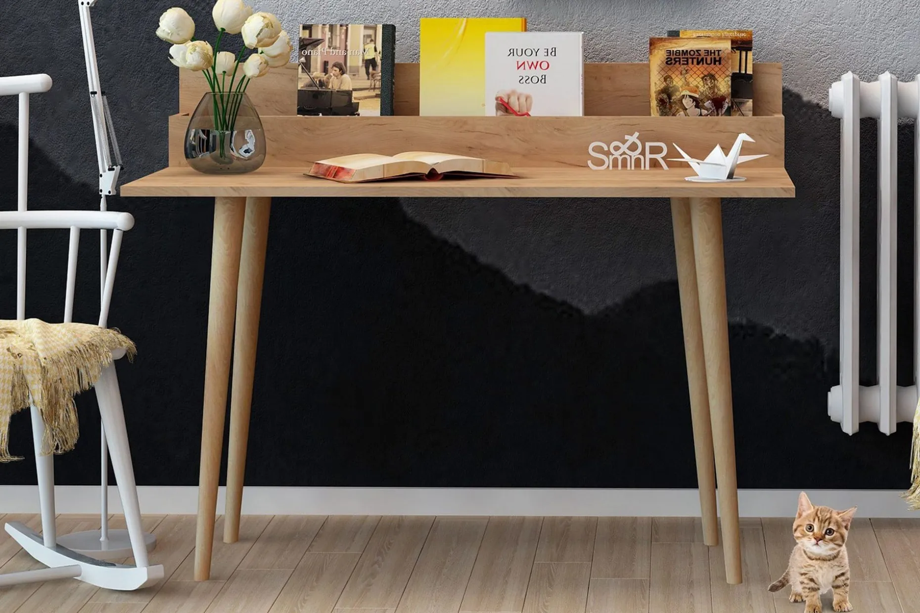 Mod Design Skrivebord 100 cm med Oppbevaring Rum