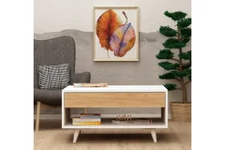 Mod Design Sofabord 80 cm med Oppbevaringsskuff + Hylle