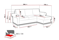 Monaco Hjørnesofa