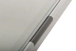 Monaco solseng med justerbar rygg i aluminium, hvit tekstil